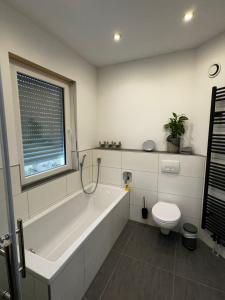 Ένα μπάνιο στο Ferienhaus Moritz