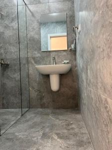 Harutyunyants Hall في إيجيفان: حمام مع حوض ومرآة