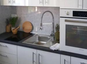 Kuchyň nebo kuchyňský kout v ubytování Apartments Nataša