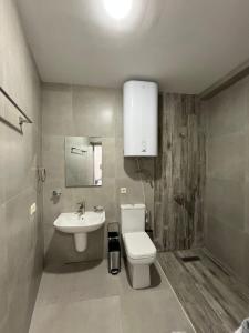 Harutyunyants Hall في إيجيفان: حمام مع مرحاض أبيض ومغسلة