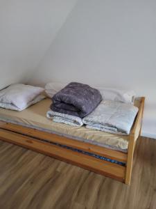 Кровать или кровати в номере Chalet vue montagne T2 duplex, 6 personnes