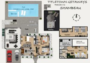 a collage of floor plans of a house at 1 min - Lambeau Rooftop Entertainment Garage in Green Bay