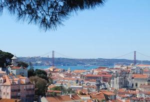 a view of the city of sarajevo with the sarajevo at Double Room near Sintra & Lisbon in Queluz