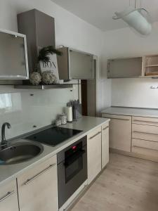Η κουζίνα ή μικρή κουζίνα στο Lux apartament Chodzież, ul Zwycięstwa 13