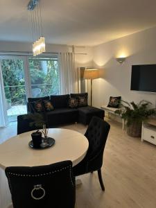 Χώρος καθιστικού στο Lux apartament Chodzież, ul Zwycięstwa 13