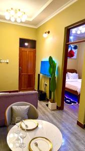 Ένα ή περισσότερα κρεβάτια σε δωμάτιο στο Bleezy Appartment