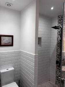 un baño con inodoro y ducha en Casa Norte, en Tetuán