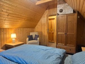 Ένα ή περισσότερα κρεβάτια σε δωμάτιο στο Chata Naděje