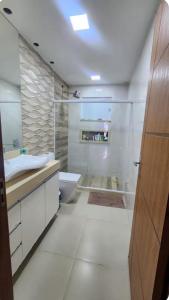 Phòng tắm tại Casa de férias