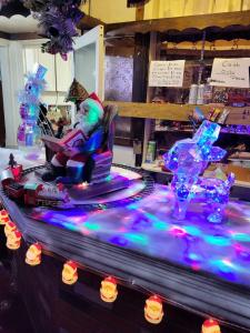 a display of ice sculptures and lights in a store at MyRoomz Tudor Rose Original in Blackpool