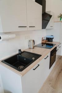 Η κουζίνα ή μικρή κουζίνα στο Ferienwohnung Emilia am Wörthersee