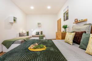 Ένα ή περισσότερα κρεβάτια σε δωμάτιο στο Apartmán Šumava-Rejštejn