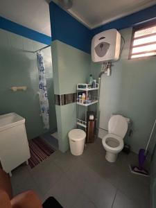 カイエンヌにあるStudio F cosyのバスルーム(トイレ、シャワー付)