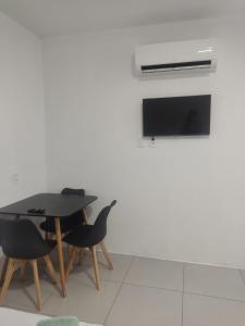 TV a/nebo společenská místnost v ubytování Loft Serra Gaúcha-Bem estar no coração de Nova Petrópolis