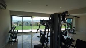 Fitness centrum a/nebo fitness zařízení v ubytování Water Park Unit