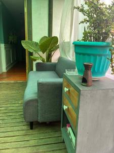 Χώρος καθιστικού στο Cabaña El Fauno