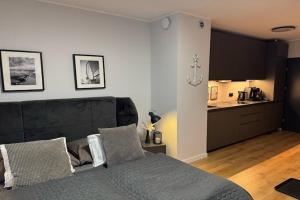 Kuchyň nebo kuchyňský kout v ubytování Comfortable apartment, SPA zone, Dziwnow