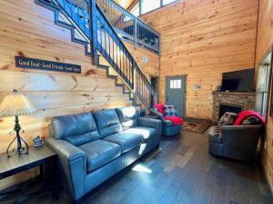 Posezení v ubytování Bearly Behaving cabin