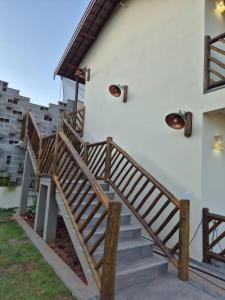 a set of stairs leading up to a building at Pousada do Barão in Lindóia