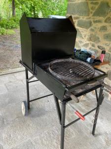 een barbecue op een tafel bij Villa Terria in Casabasciana