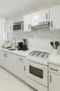 Kuchyň nebo kuchyňský kout v ubytování SextoMaíz