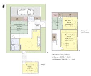 El plano del piso de Yokkaichi Kawaramachi Hotel
