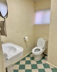 a bathroom with a toilet and a bath tub at The FLOW HOUSE in Suwon