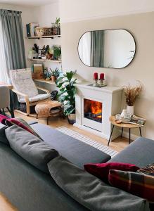 Et opholdsområde på Stylish 2-Bed Flat in Woolwich, Central London