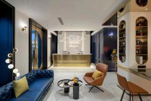 Гостиная зона в 美宿欢致酒店