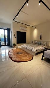 Postel nebo postele na pokoji v ubytování 小清新民宿