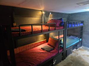 un grupo de literas en una habitación en Lunar Park, en Phumĭ Ta Phŭl