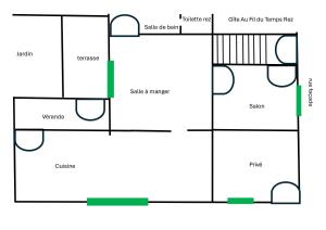 a floor plan of a house at Agréable Gite Au Fil du Temps in Walcourt