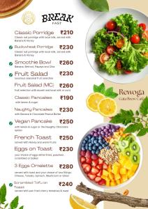 a menu for the biryani restaurant at REWOGA Gaia Resort - Luxury Rooms with Open-Air Shower in Arambol