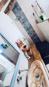 a bathroom with a sink and a counter at GP Cortijo Palmera 