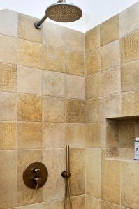 a shower with a shower head in a bathroom at Sohoro in Koufonisia