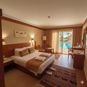 Giường trong phòng chung tại Romance Regency Club