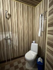 サマルカンドにあるHotel Global Starのトイレとシャワー付きのバスルーム +10枚の写真
