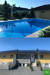 Πισίνα στο ή κοντά στο Just Like Home Bed & Spa - free private parking