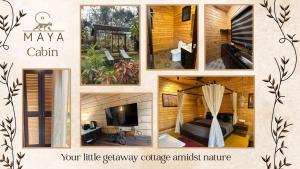 un collage de fotos de una casa en Maya Nature Retreat by Ella's Escape, en Mandrem