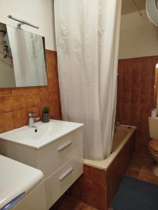 Ванная комната в Studio en rez de jardin , vue montagne