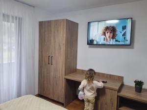 Μια τηλεόραση ή/και κέντρο ψυχαγωγίας στο Pensiunea ALDA +37 φωτογραφίες