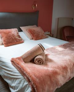 Postel nebo postele na pokoji v ubytování "La Combe Fleurie" Appartements & Chambres