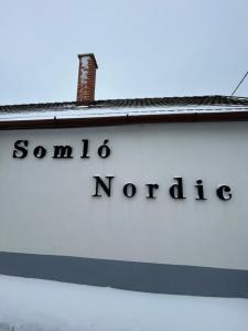 a sign that reads santa noppe on the side of a building at Somló Nordic in Somlószőlős +57 photos