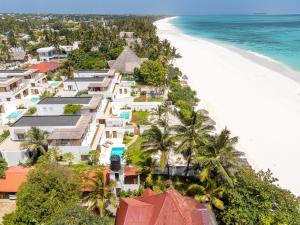 an aerial view of a resort on the beach at Coconut Villas Zanzibar in Matemwe