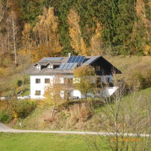 a house with solar panels on the side of a hill at Seidl's Ilztalfewo in Witzmannsberg +16 photos