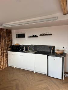 Η κουζίνα ή μικρή κουζίνα στο Chalet sur le toit de Strasbourg SPA Cinéma