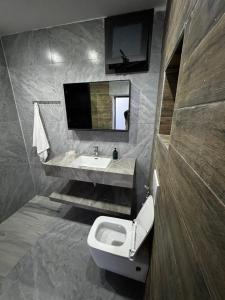 Koupelna v ubytování Goats1