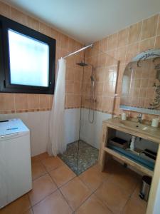 Koupelna v ubytování Gîte des Chênes