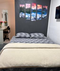 Ένα ή περισσότερα κρεβάτια σε δωμάτιο στο Apartmani Balkan