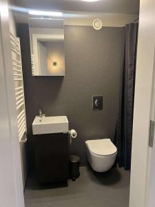 Koupelna v ubytování Ray of Sunshine Hafnargata + 33 fotografií